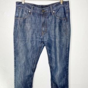 PD&C Men's Size 33x30 Jeans Slim Straight Blue